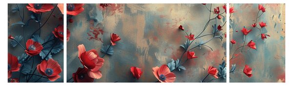 Obraz - Vlčí máky (170x50 cm)