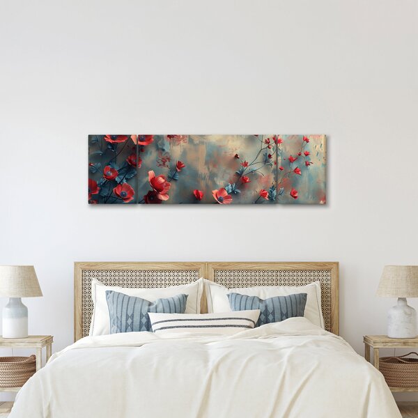 Obraz - Vlčí máky (170x50 cm)