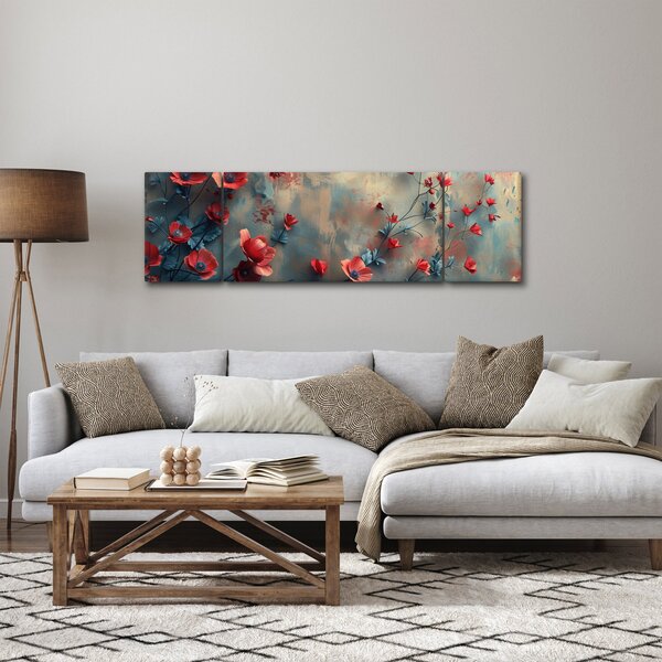 Obraz - Vlčí máky (170x50 cm)