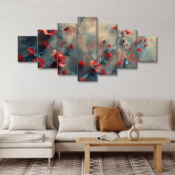 Obraz - Vlčí máky (210x100 cm)