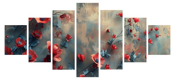 Obraz - Vlčí máky (210x100 cm)