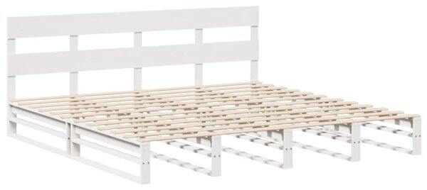Postel bez matrace bílá 180 x 200 cm masivní borovice 3302304