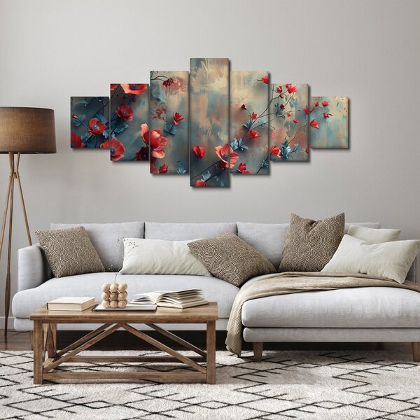 Obraz - Vlčí máky (210x100 cm)