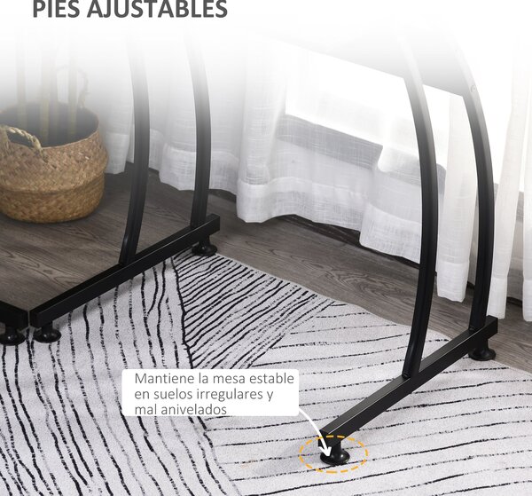 HOMCOM Rohový Počítačový Stůl pro Kancelář a Studium, Minimalistický Moderní, Velký Prostor 112,5x152x74 cm Černý | Aosom