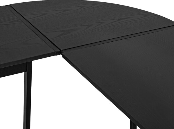 HOMCOM Rohový Počítačový Stůl pro Kancelář a Studium, Minimalistický Moderní, Velký Prostor 112,5x152x74 cm Černý | Aosom