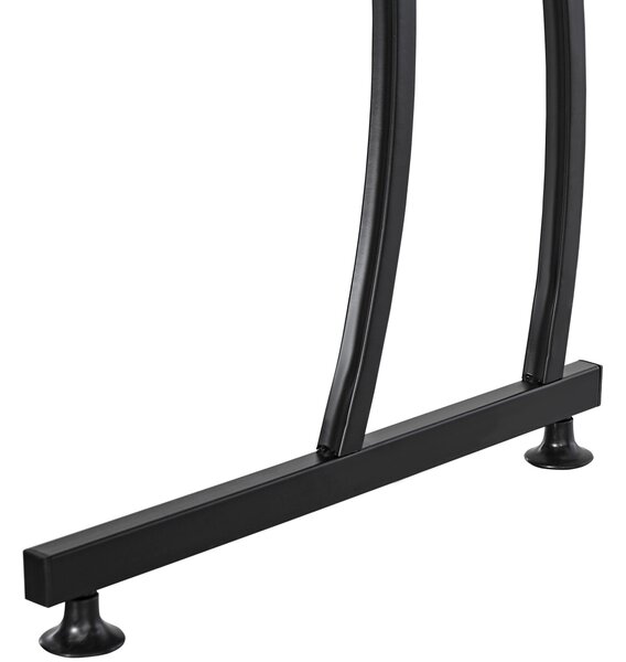 HOMCOM Rohový Počítačový Stůl pro Kancelář a Studium, Minimalistický Moderní, Velký Prostor 112,5x152x74 cm Černý | Aosom