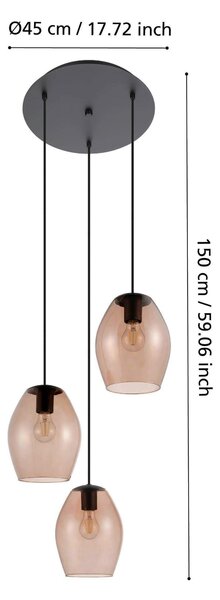 ZÁVĚSNÉ SVÍTIDLO, 45/150 cm Eglo - Online Only svítidla, Online Only