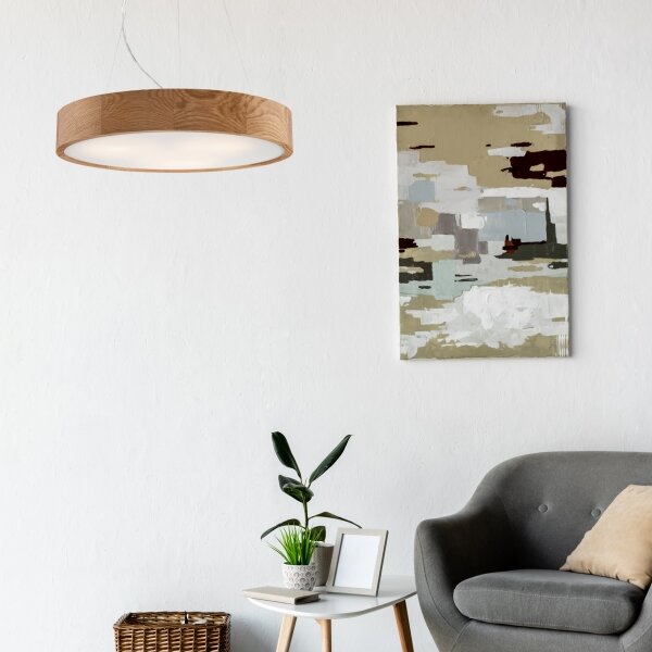 Lustr na lanku OAK 3xE27/60W/230V dub pr. 47,5 cm