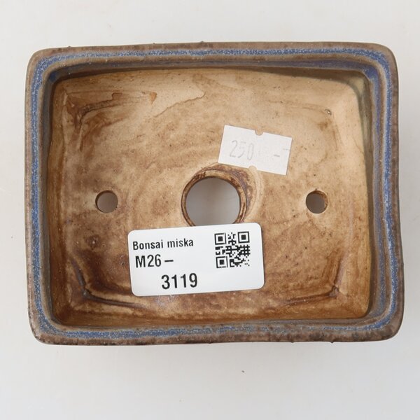 E-bonsai Keramická bonsai miska 10 x 8 x 4 cm modrá