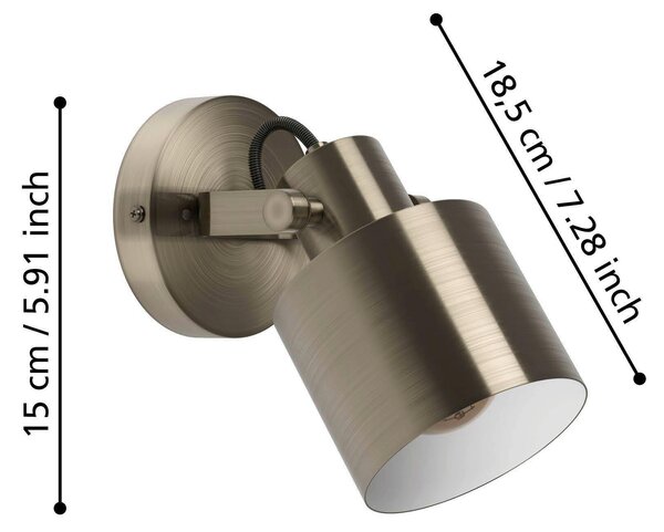 BODOVÉ SVÍTIDLO, 40 W/E27, 18,5/11/21 cm Eglo - Online Only svítidla, Online Only