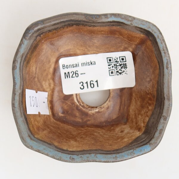 E-bonsai Keramická bonsai miska 7 x 7 x 3,5 cm modrá