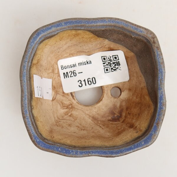 E-bonsai Keramická bonsai miska 7 x 7 x 3,5 cm modrá