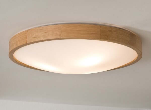 Stropní svítidlo OAK SLIM 3xE27/60W/230V dub pr. 47 cm