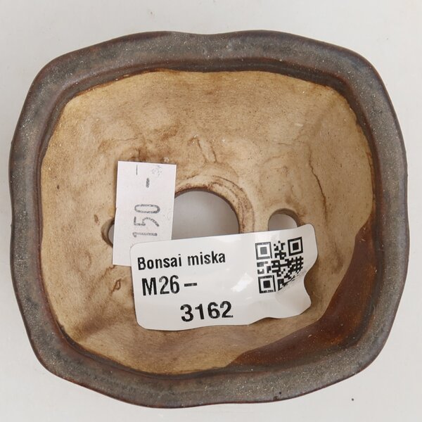 E-bonsai Keramická bonsai miska 7 x 7 x 3,5 cm hnědá