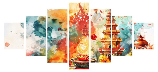 Obraz - Akvarelová ilustrace (210x100 cm)