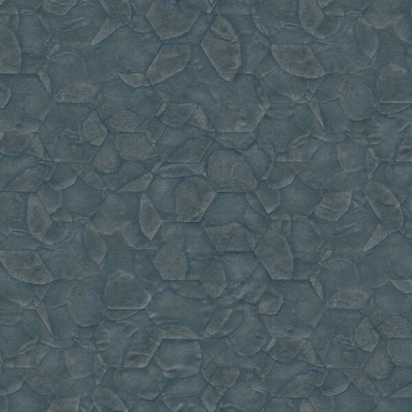 Luxusní modro-stříbrná geometrická vliesová tapeta na zeď, Z54507, Fuksas, Zambaiti Parati