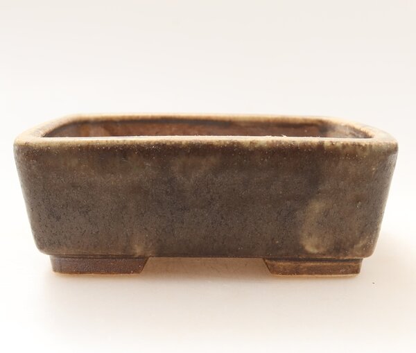 E-bonsai Keramická bonsai miska 10 x 8 x 3,5 cm hnědá