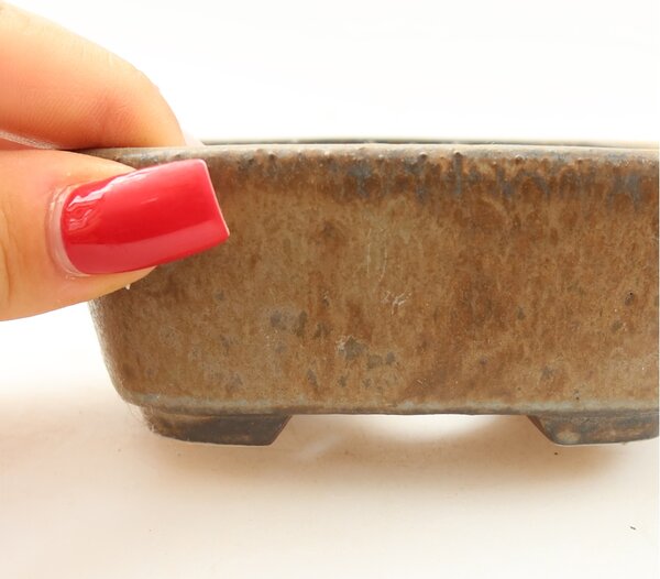 E-bonsai Keramická bonsai miska 10 x 8,5 x 4 cm hnědá