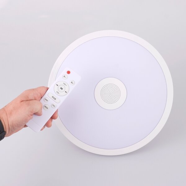 Globo - LED RGB Koupelnové svítidlo s reproduktorem RAFFY LED/18W/230V IP44 + DO