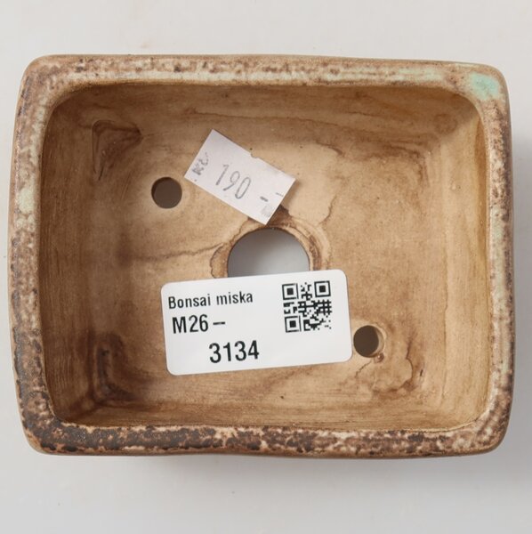 E-bonsai Keramická bonsai miska 9,5 x 7,5 x 3,5 cm zelená