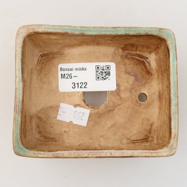 E-bonsai Keramická bonsai miska 10 x 8 x 4 cm zelená