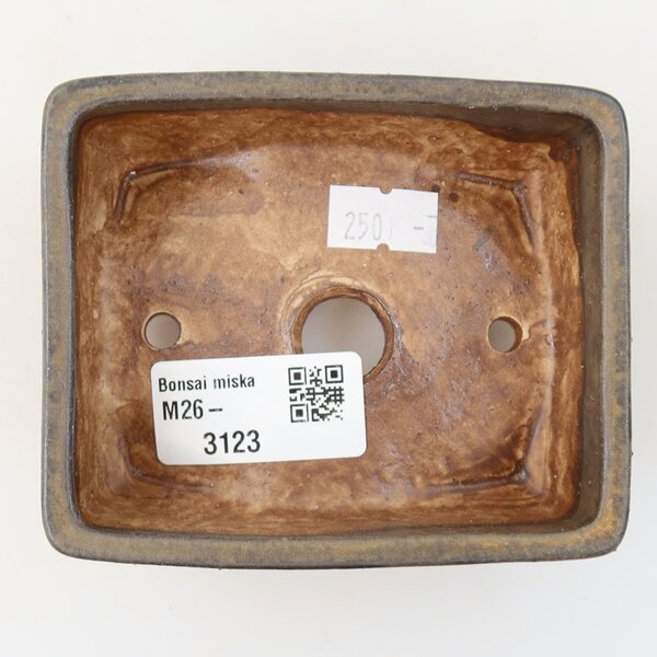 E-bonsai Keramická bonsai miska 10 x 8 x 4 cm hnědá