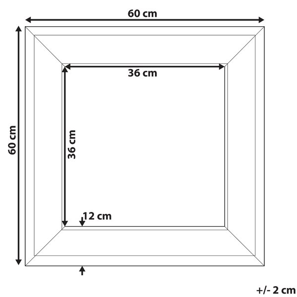 Zrcadlo PLERIN 60 cm 60 cm Kov Zlatá