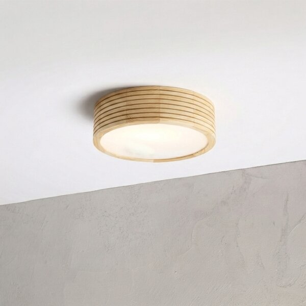 Koupelnové stropní svítidlo NATURAL MODERN 2xE27/15W/230V pr. 27,5 cm borovice