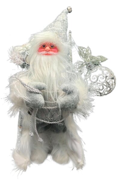 Vánoční dekorace, zpívající a tančící Santa Claus nosící dárky, 34cm