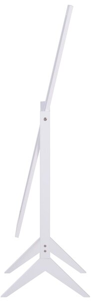 HOMCOM Zrcadlo v Plné Výšce s Toaletním Zrcátkem, Snadno Čistitelné MDF, Bílé 47cm x 46cm x 148cm | Aosom