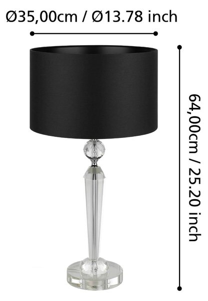 STOLNÍ LAMPA, E27, 35/64 cm Eglo - Online Only svítidla, Online Only