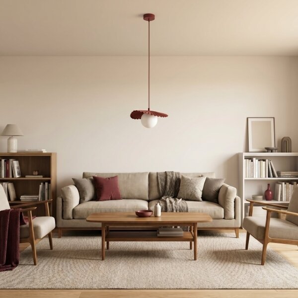 Lustr na lanku FLORA 1xG9/8W/230V červená