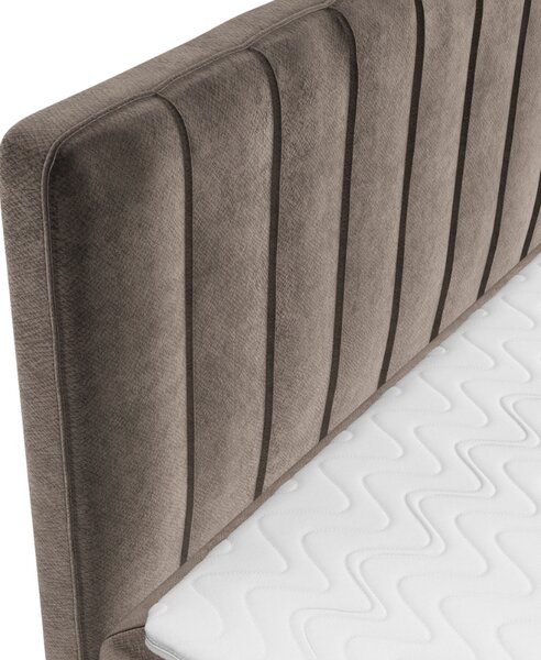 Maison de Rêve Hnědá sametová postel boxspring KOBBE 160 x 200 cm
