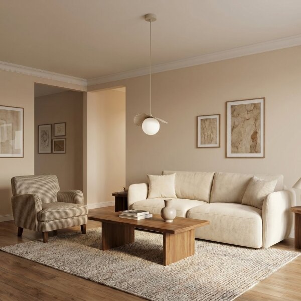 Lustr na lanku FLORA 1xG9/8W/230V béžová