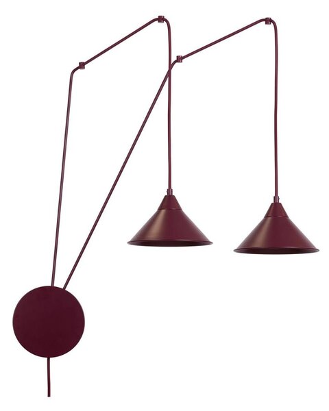 Lustr na lanku ABRAMO 2xE27/15W/230V červená