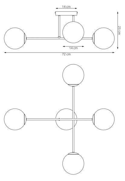 Přisazený lustr ROMA 4xE14/10W/230V růžová