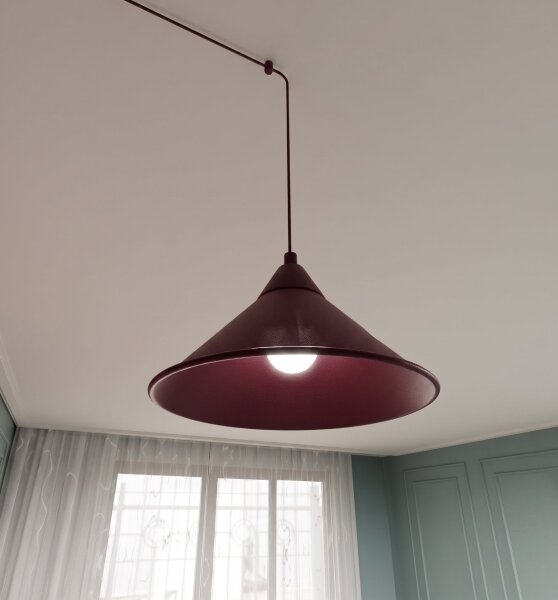 Lustr na lanku ABRAMO 2xE27/15W/230V červená