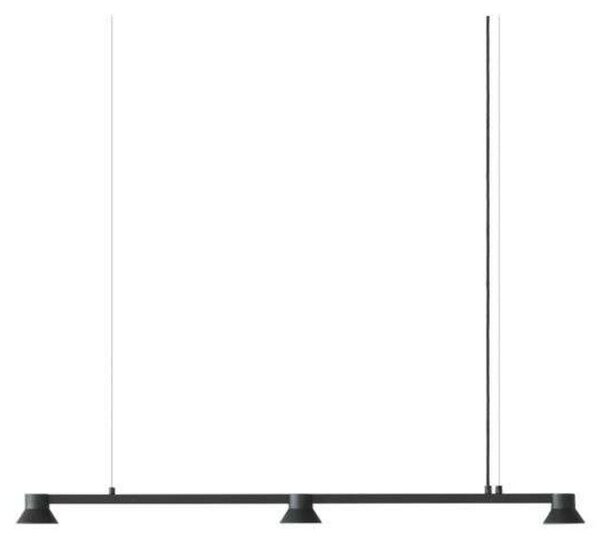 Závěsná svítidlo Normann Copenhagen, stmívatelné, Černá, Jídelna, Hliník