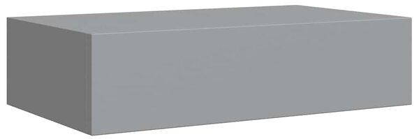 Nástěnná police se zásuvkou šedá 40 x 23,5 x 10 cm MDF 330245