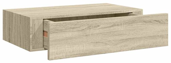 Nástěnná police se zásuvkou dub 40 x 23,5 x 10 cm MDF 330247