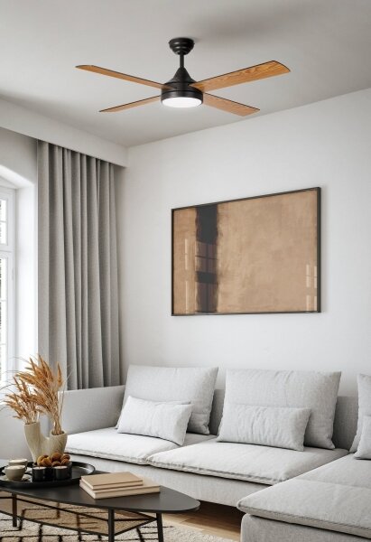 Eglo 35085 - LED Stmívatelný stropní ventilátor TRINIDAD LED/20W/230V + DO černá