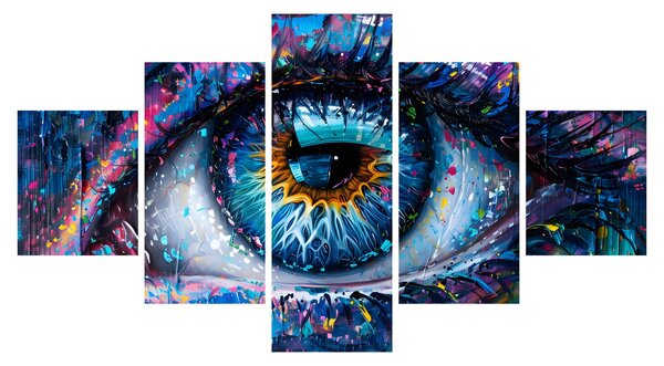 Obraz - Malba oka (125x70 cm)