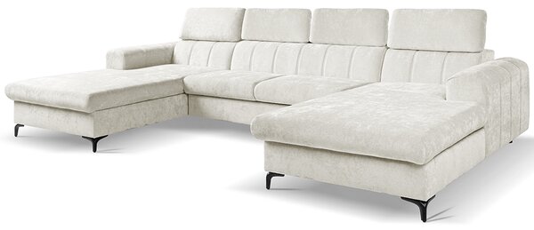 Sedací souprava rohová WILD UNI | 193x338x193 cm | ve tvaru U | rozkládací s úložným prostorem | krémová 681