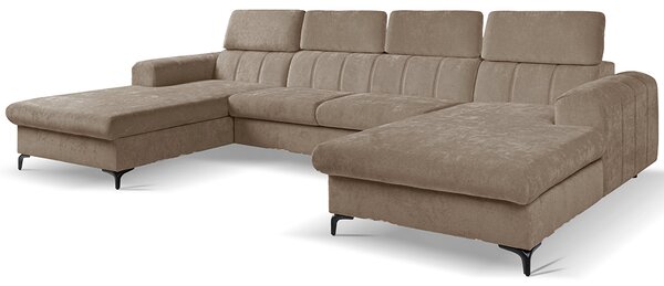 Sedací souprava rohová WILD UNI | 193x338x193 cm | ve tvaru U | rozkládací s úložným prostorem | hnědá 684