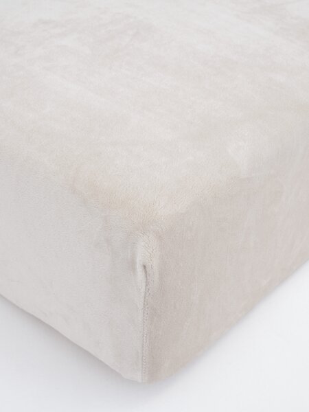 MK Lůžkoviny Prostěradlo mikroplyš Deluxe 90 x 200 cm - přírodní