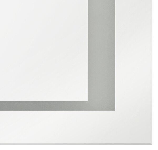 LED koupelnové zrcadlo EYRE 80 cm 60 cm Stříbrná