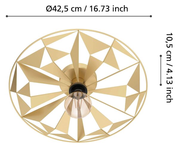 STROPNÍ SVÍTIDLO, 42,5/10 cm Eglo - Online Only svítidla, Online Only