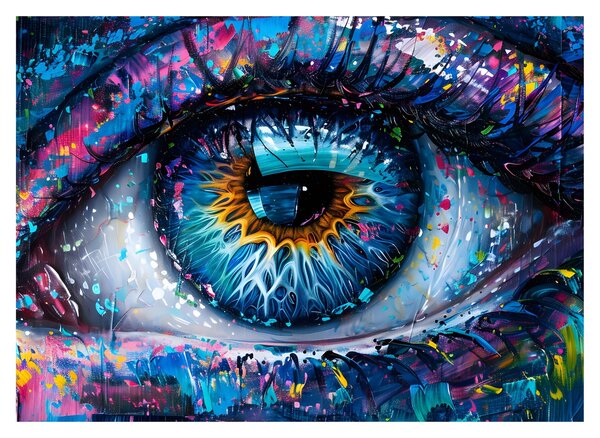Obraz - Malba oka (70x50 cm)