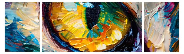 Obraz - Malba kočičího oka (170x50 cm)
