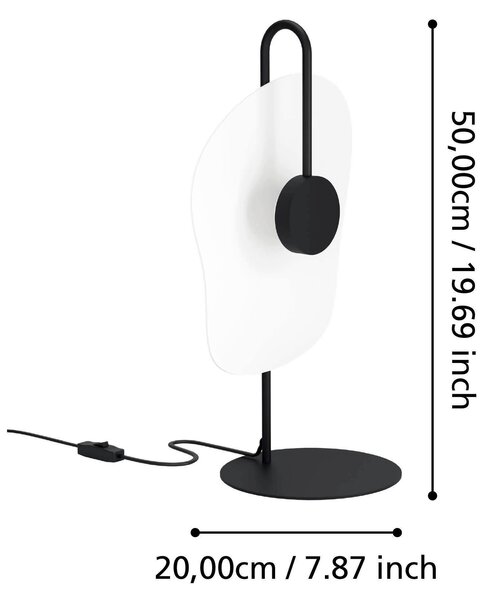 STOLNÍ LAMPA, 20/50 cm Eglo - Online Only svítidla, Online Only